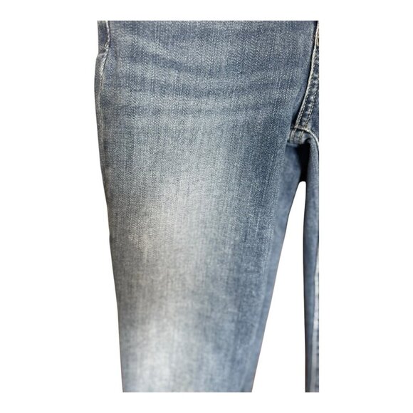 Paigen Hoxton Slim Jeans Size 24 Ankle Raw Hem Denim Stretch Mid-Rise Blue - Picture 11 of 14